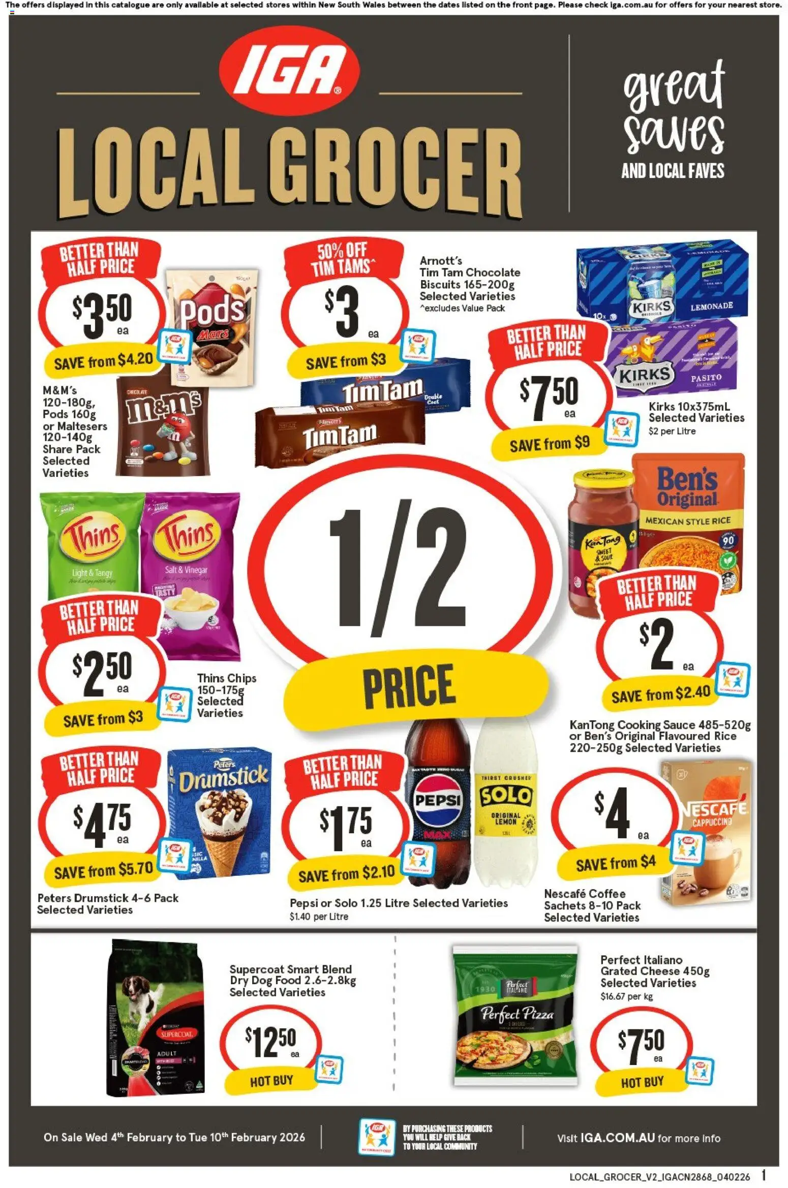 IGA Local Grocer NSW - page 1- valid from 04/02/2026