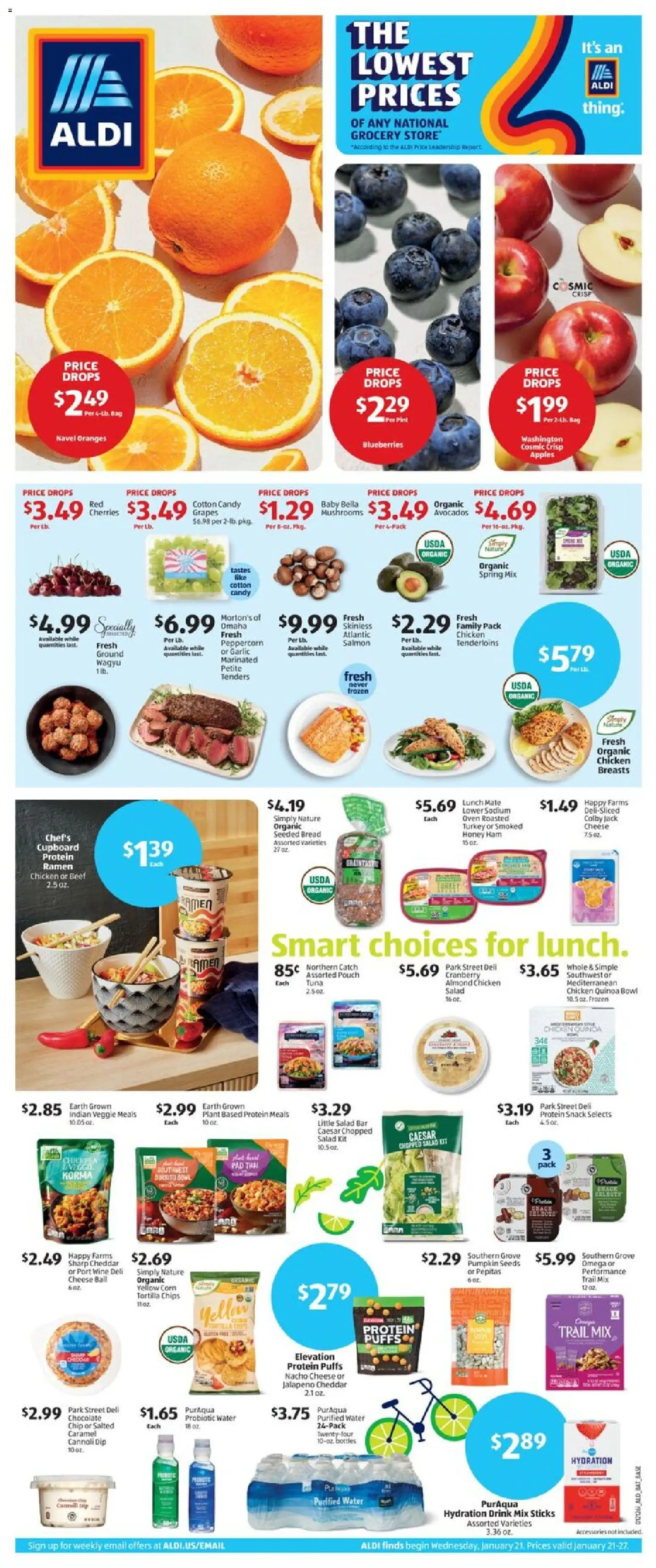 Aldi Weekly Ad - page 1- valid from 01/21/2026