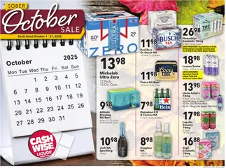 Preview Cash Wise Sober October Sale valid from 10/01/2025