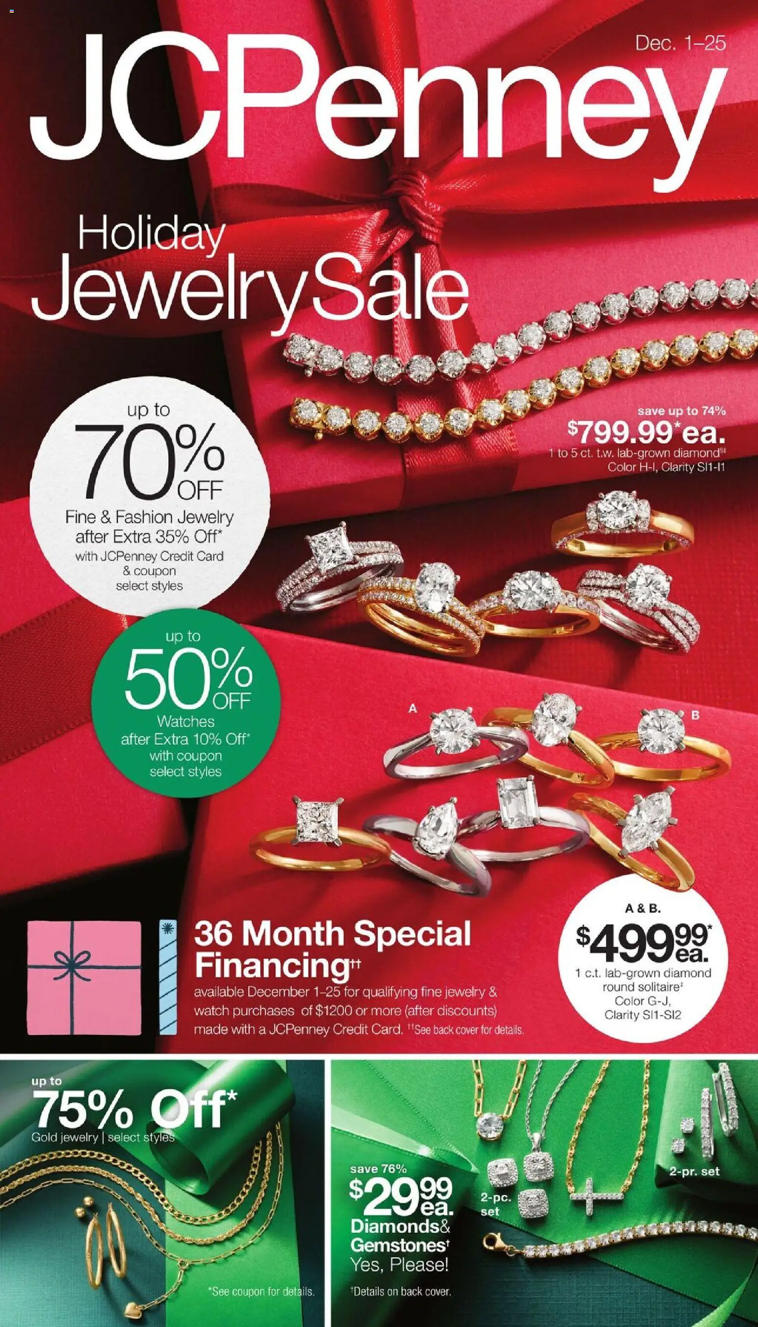 JCPenney Holiday Jewelry Sale - page 1- valid from 12/01/2025
