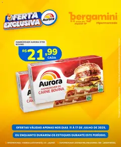 Pré-visualização Supermercado Bergamini - Ofertas Aurora válida a partir de 11/07/2025