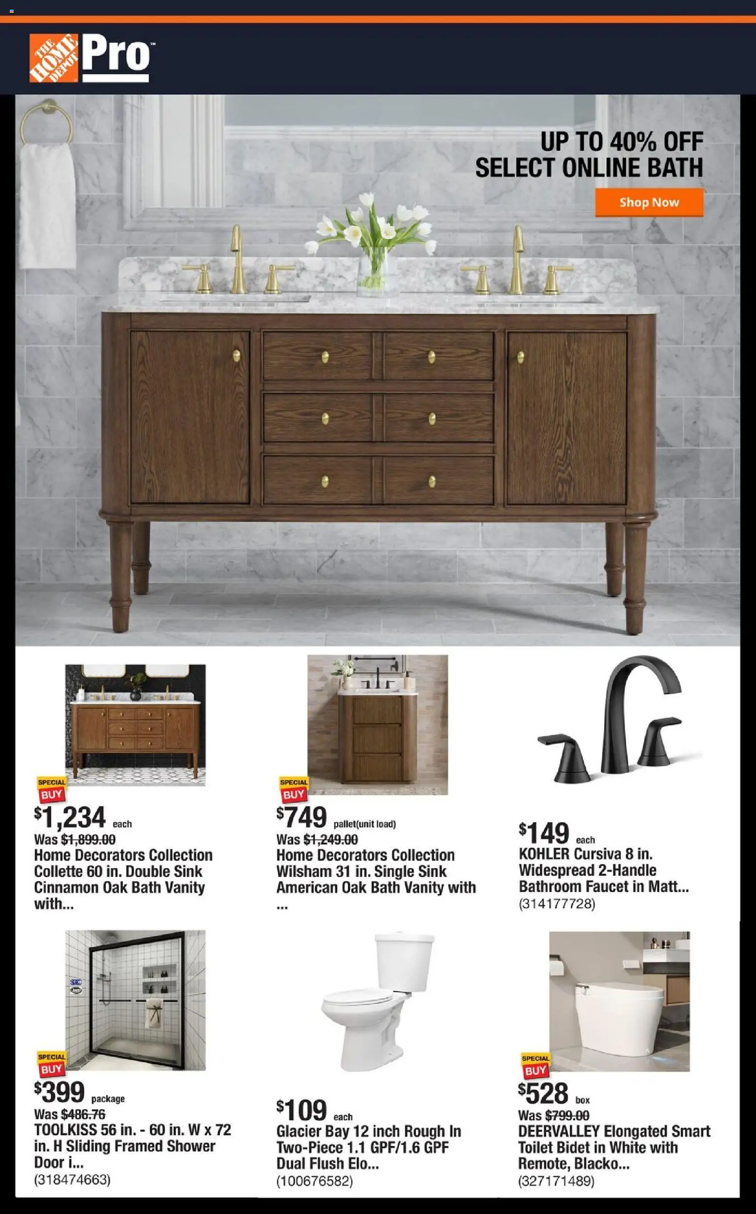 Home Depot Shop Pro Ad - FL - page 1- valid from 10/27/2025