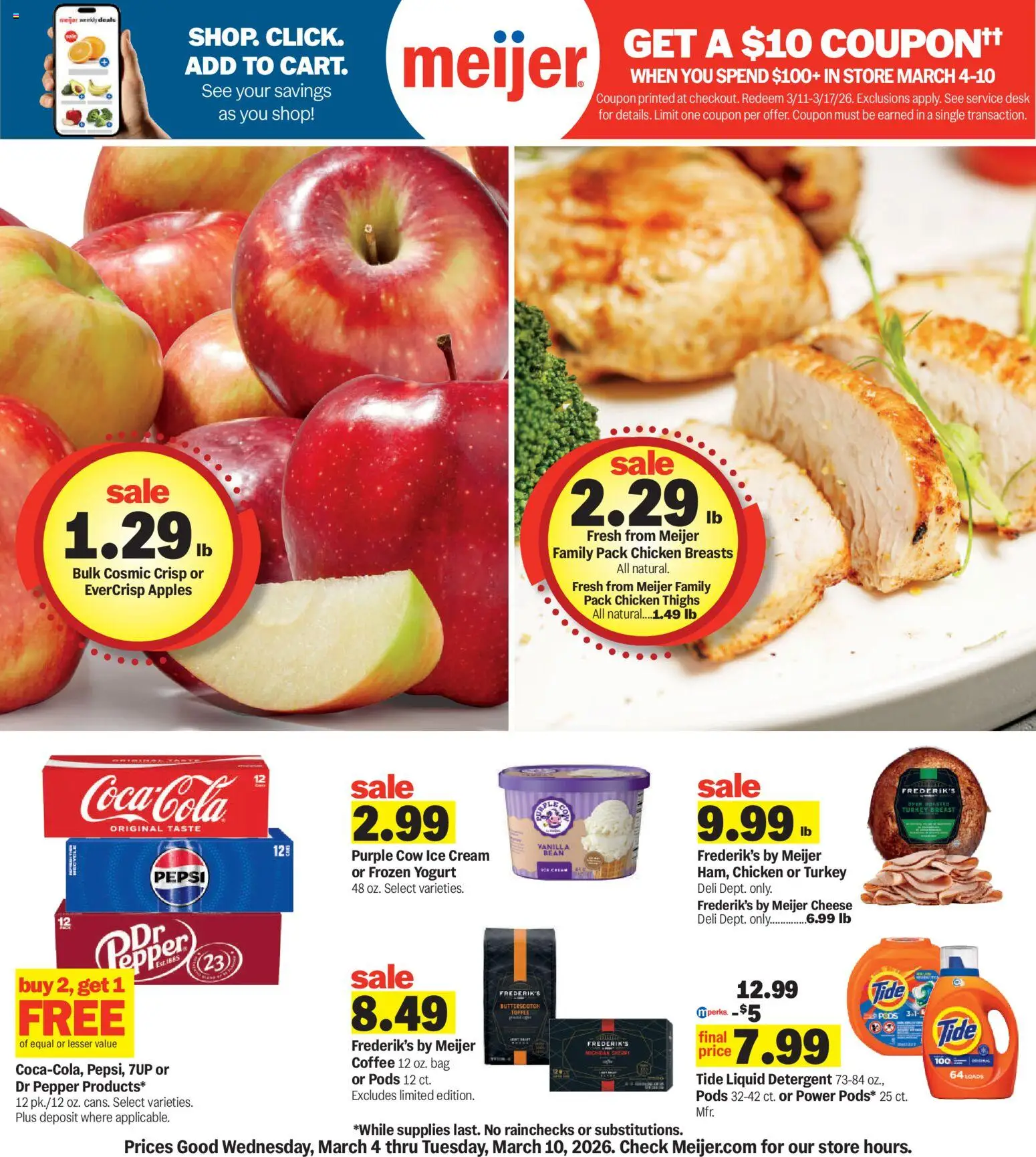 Meijer Weekly Ad - page 1- valid from 03/04/2026