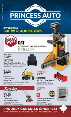 Preview Princess Auto - 2 Week Sale! valid from Jul 29, 2025