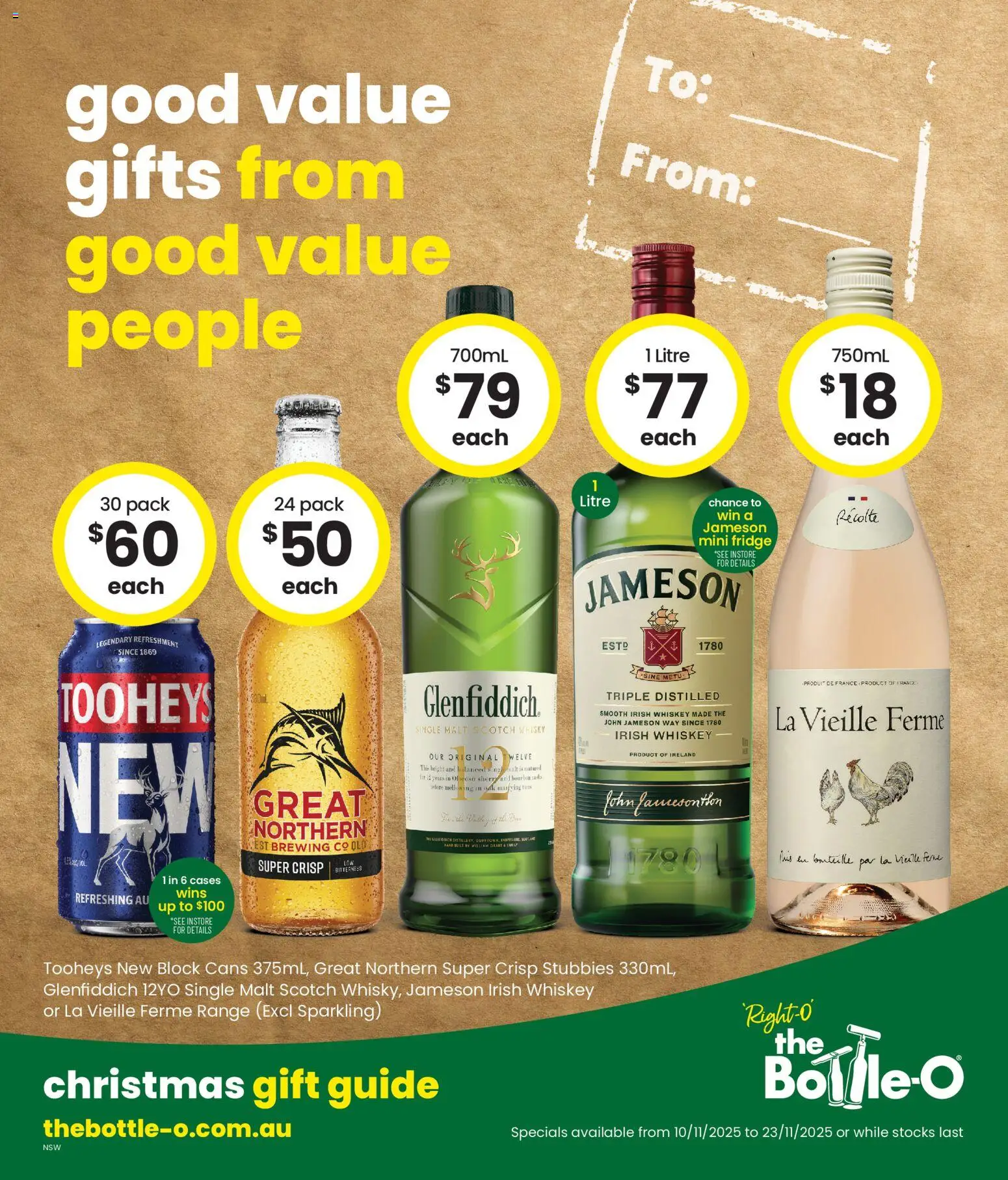 The Bottle-O Catalogue  - page 1- valid from 10/11/2025