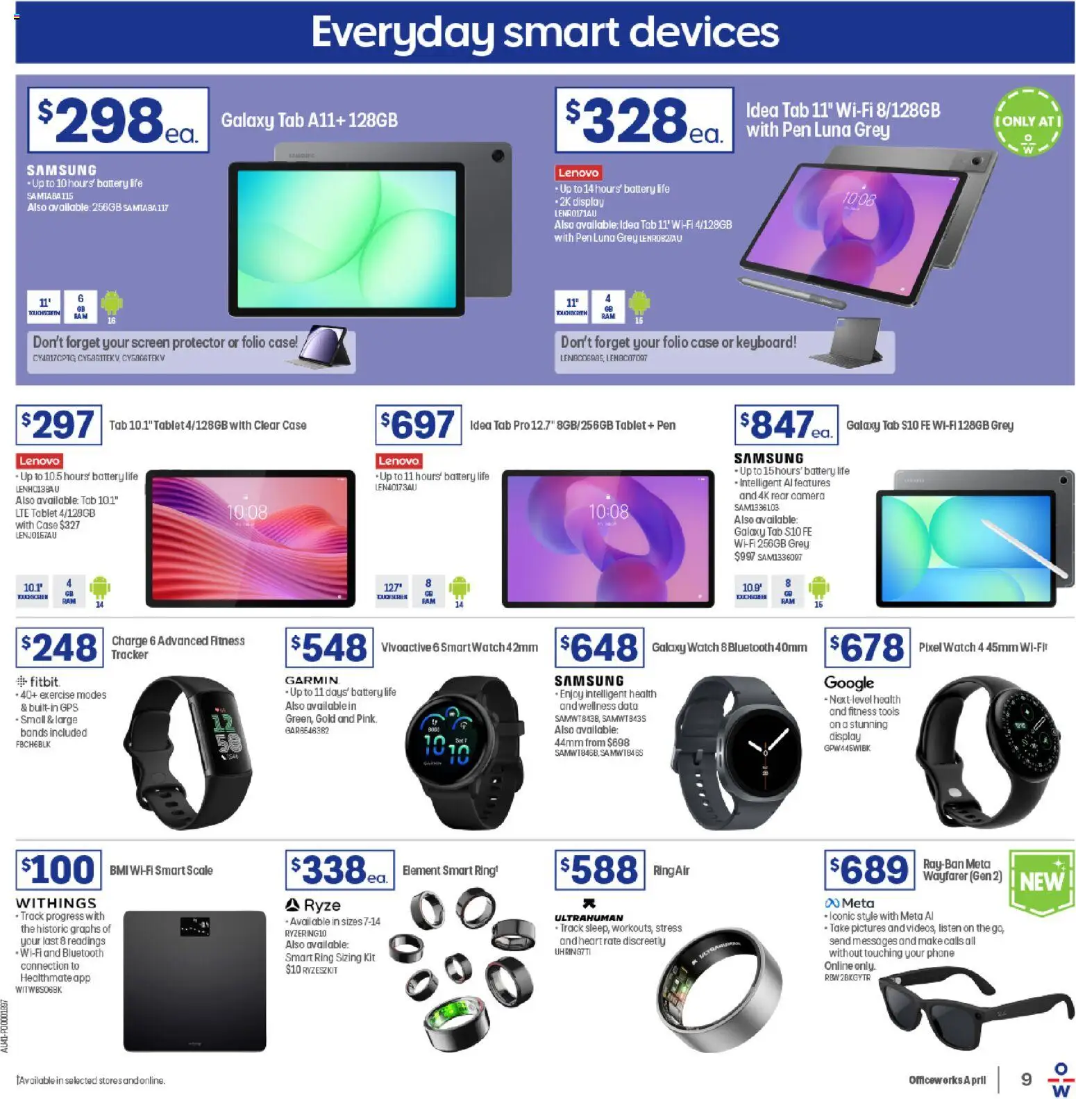 Officeworks catalogue  - page 9- valid from 31/03/2026