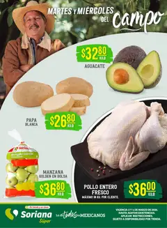 Soriana Martes y Miércoles del Campo Súper: Nuevo León, Ciudad Victoria y Tampico válido desde 03/03/2026