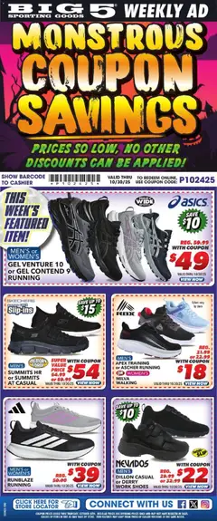 Preview Big 5 Sporting Goods Weekly Ad valid from 10/24/2025