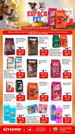Pré-visualização Semar Supermercado - Ofertas Pet Bazar válida a partir de 12/01/2026