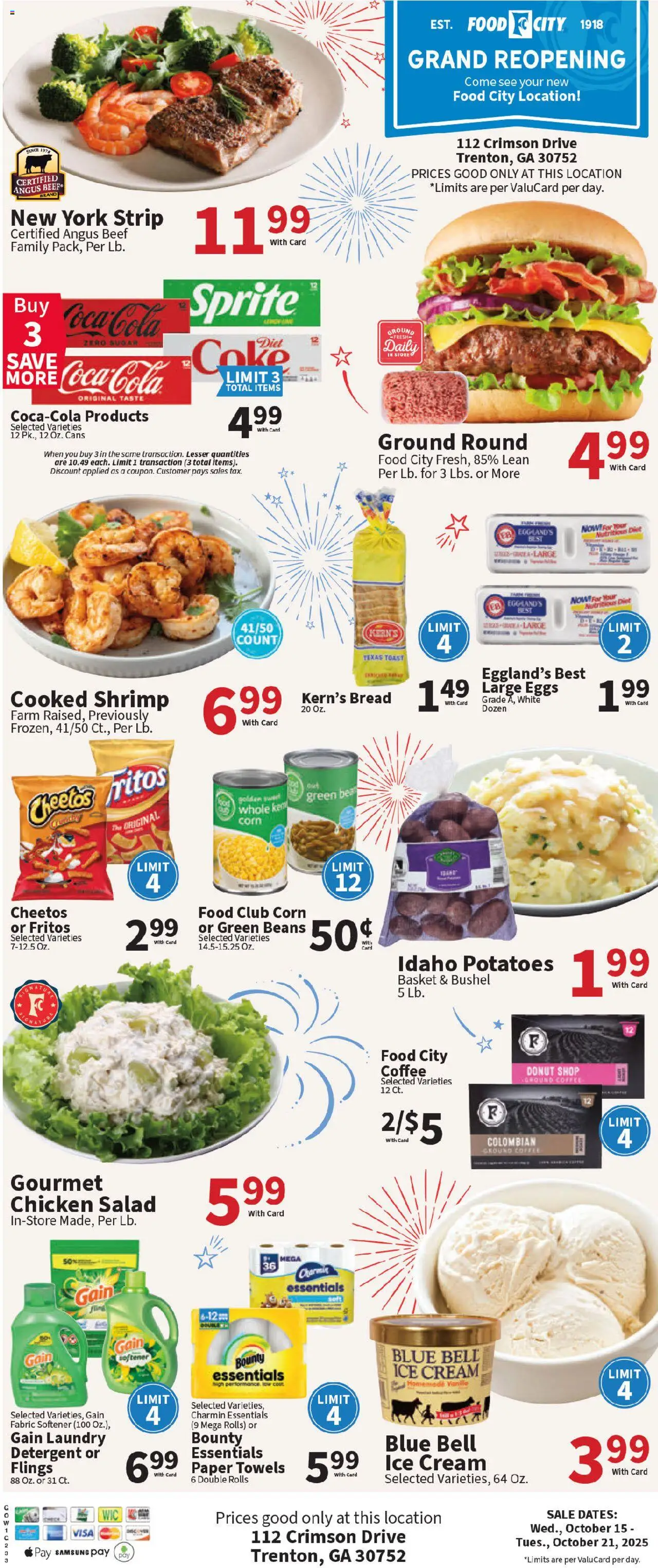 Food City Grand Opening - page 1- valid from 10/15/2025