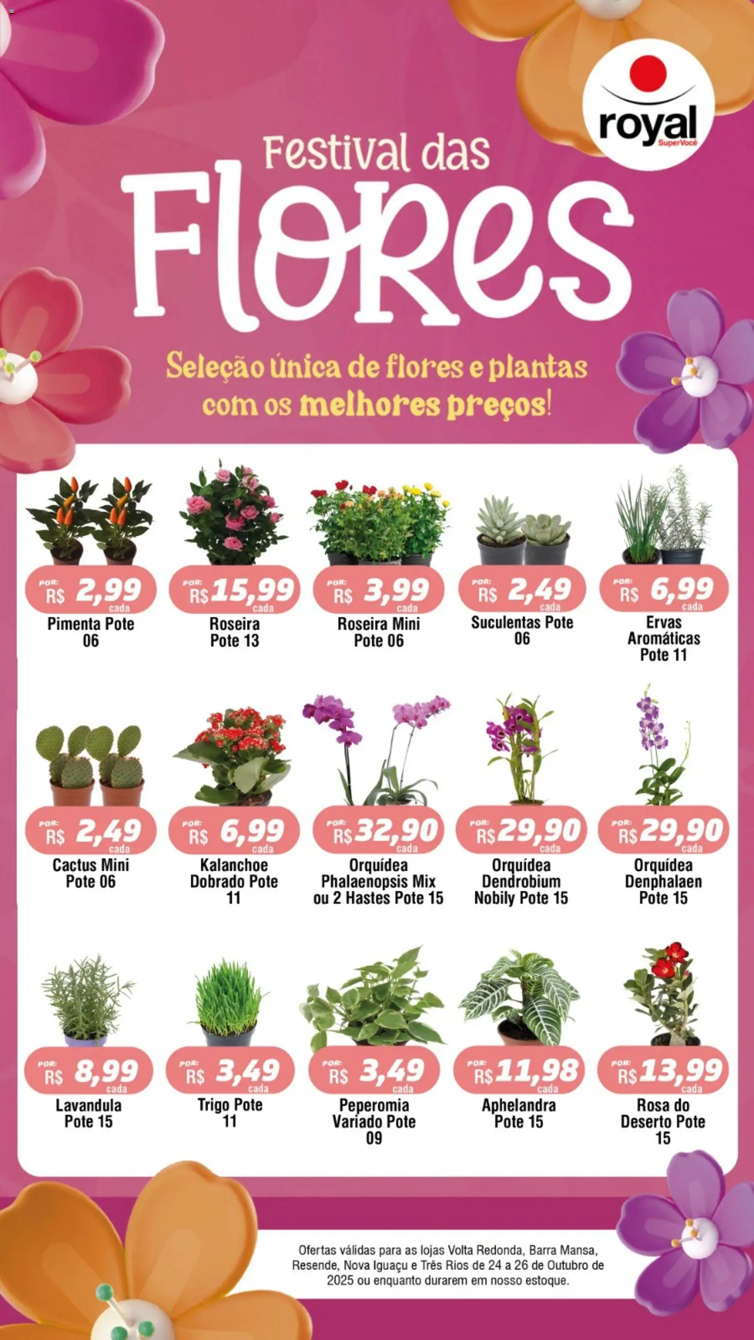 Royal Supermercados - Ofertas Festival das Flores - página 1- válido a partir de 24/10/2025
