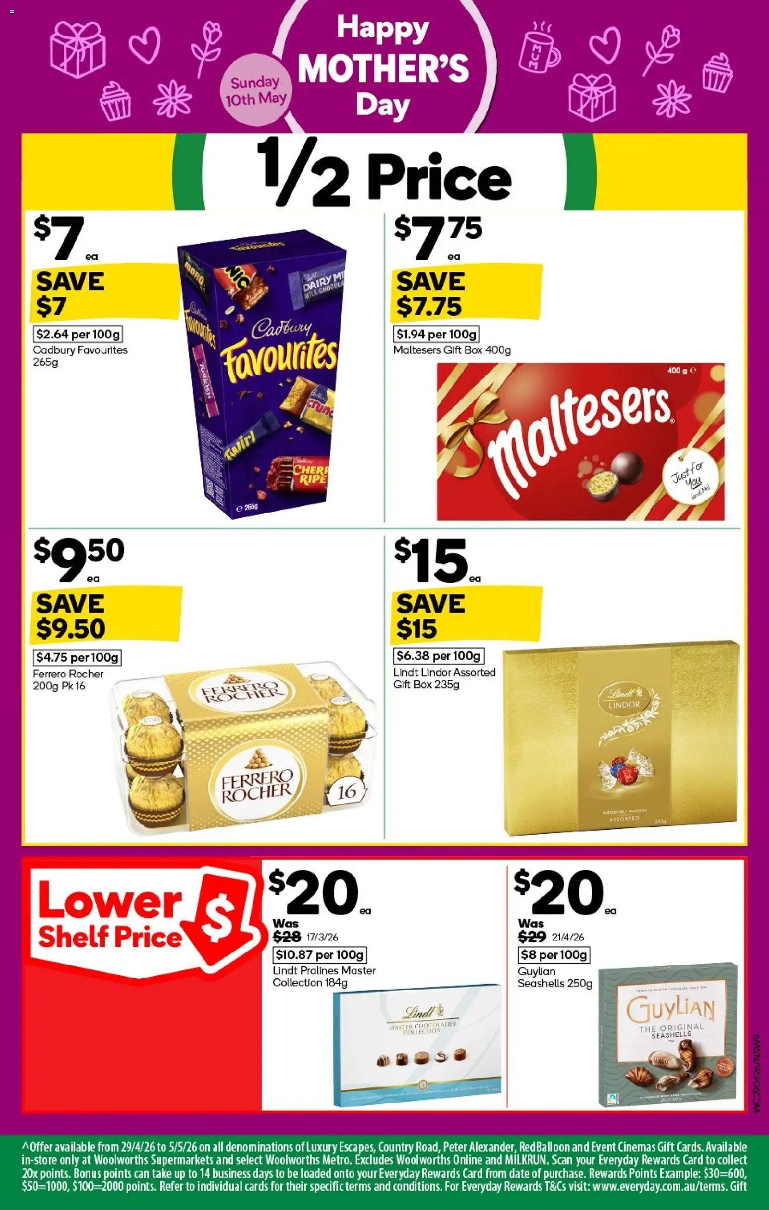 Woolworths catalogue  - page 9- valid from 29/04/2026