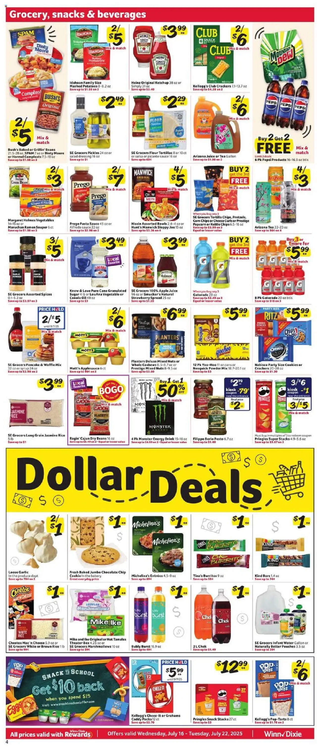 Winn Dixie Weekly Circular - LA - page 5- valid from 07/16/2025