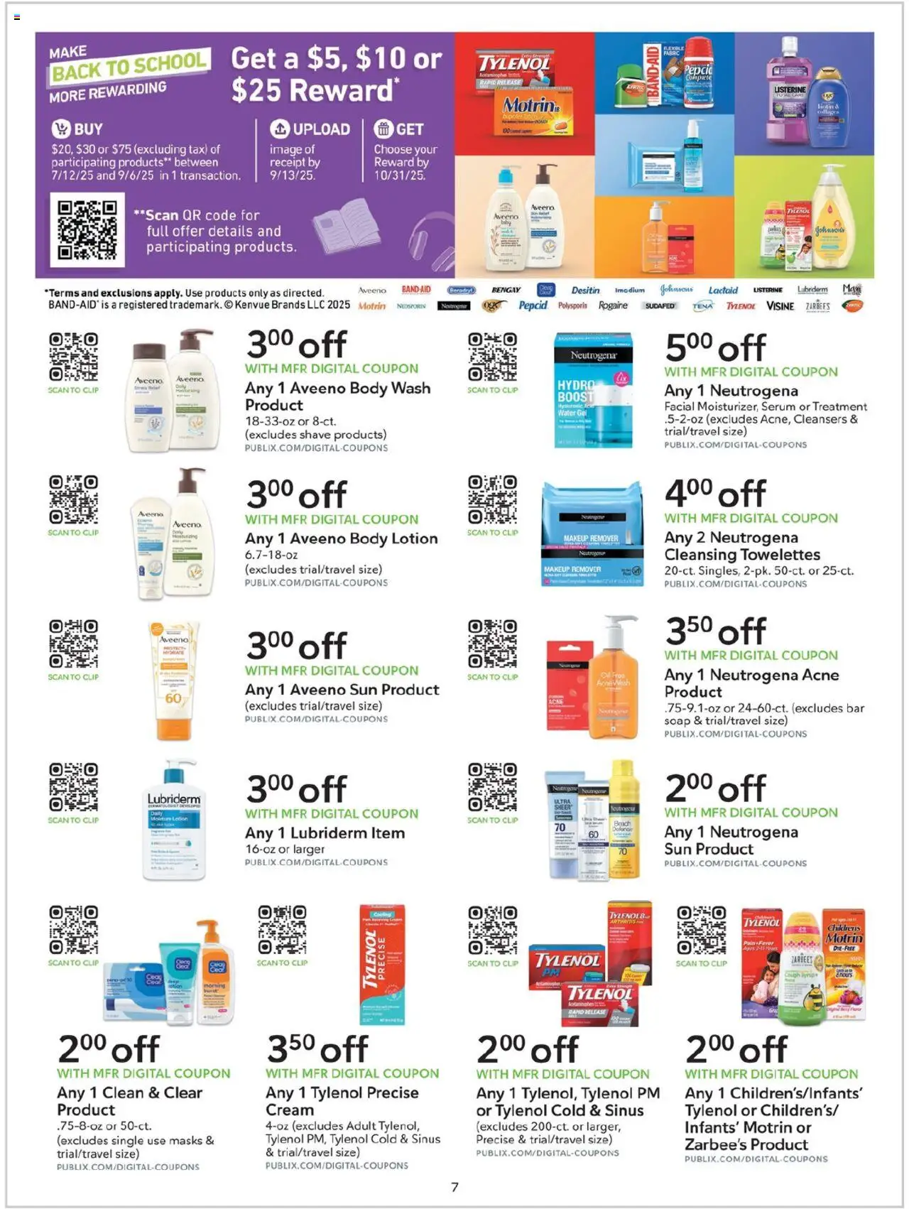 Publix Extra Savings - page 7- valid from 07/12/2025