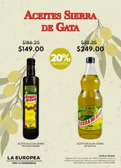 La Europea - Catálogo Aceites Sierra de Gata válido desde 16/10/2025