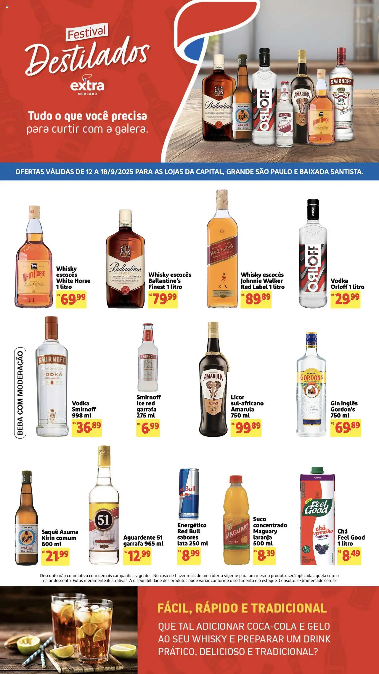 Extra - Ofertas Festival Destilados - página 1- válido a partir de 12/09/2025
