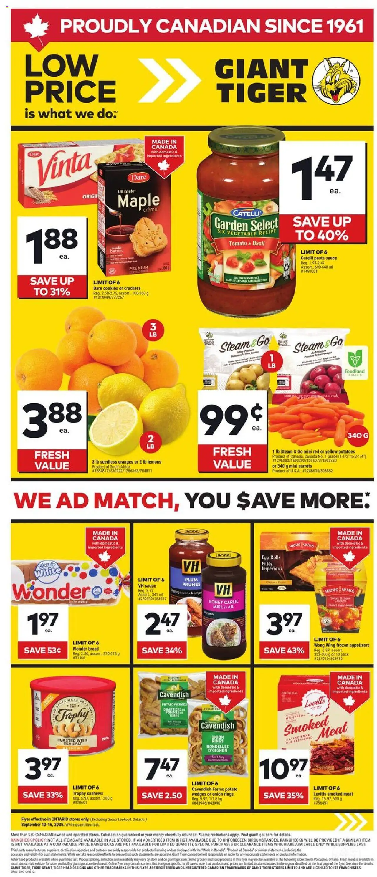 Giant Tiger weekly flyer - page 1- valid from Sep 10, 2025