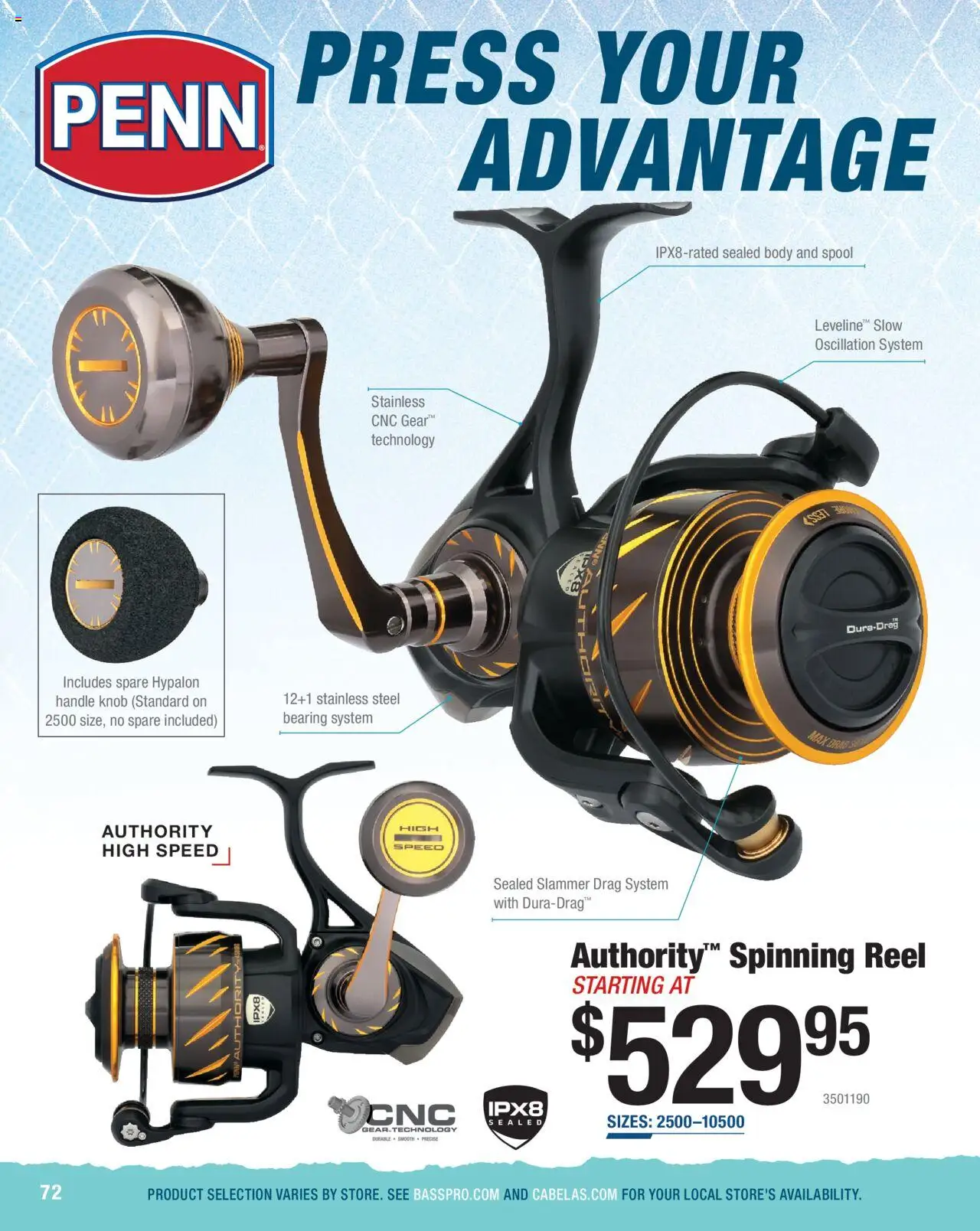 Cabela's Saltwater Specialist 25 - page 72- valid from 01/01/2025