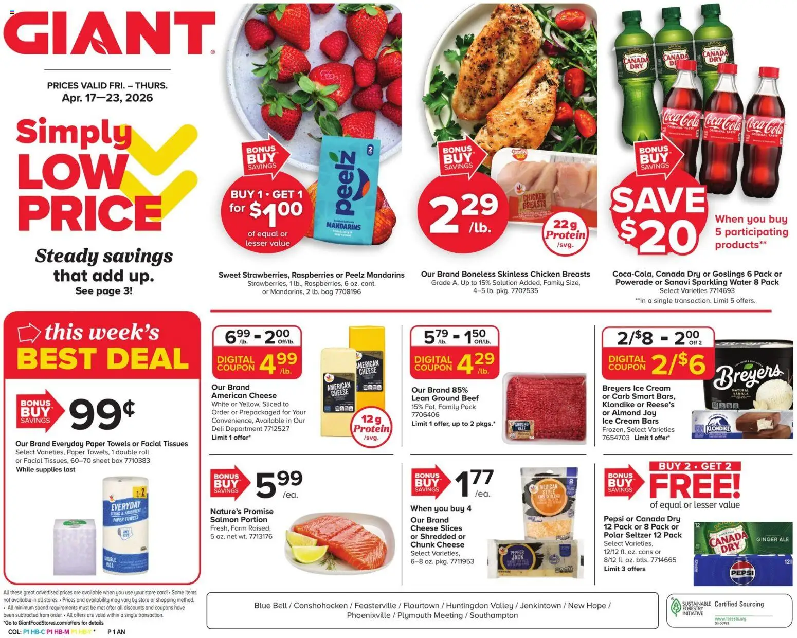 Giant Weekly Ad - page 1- valid from 04/17/2026