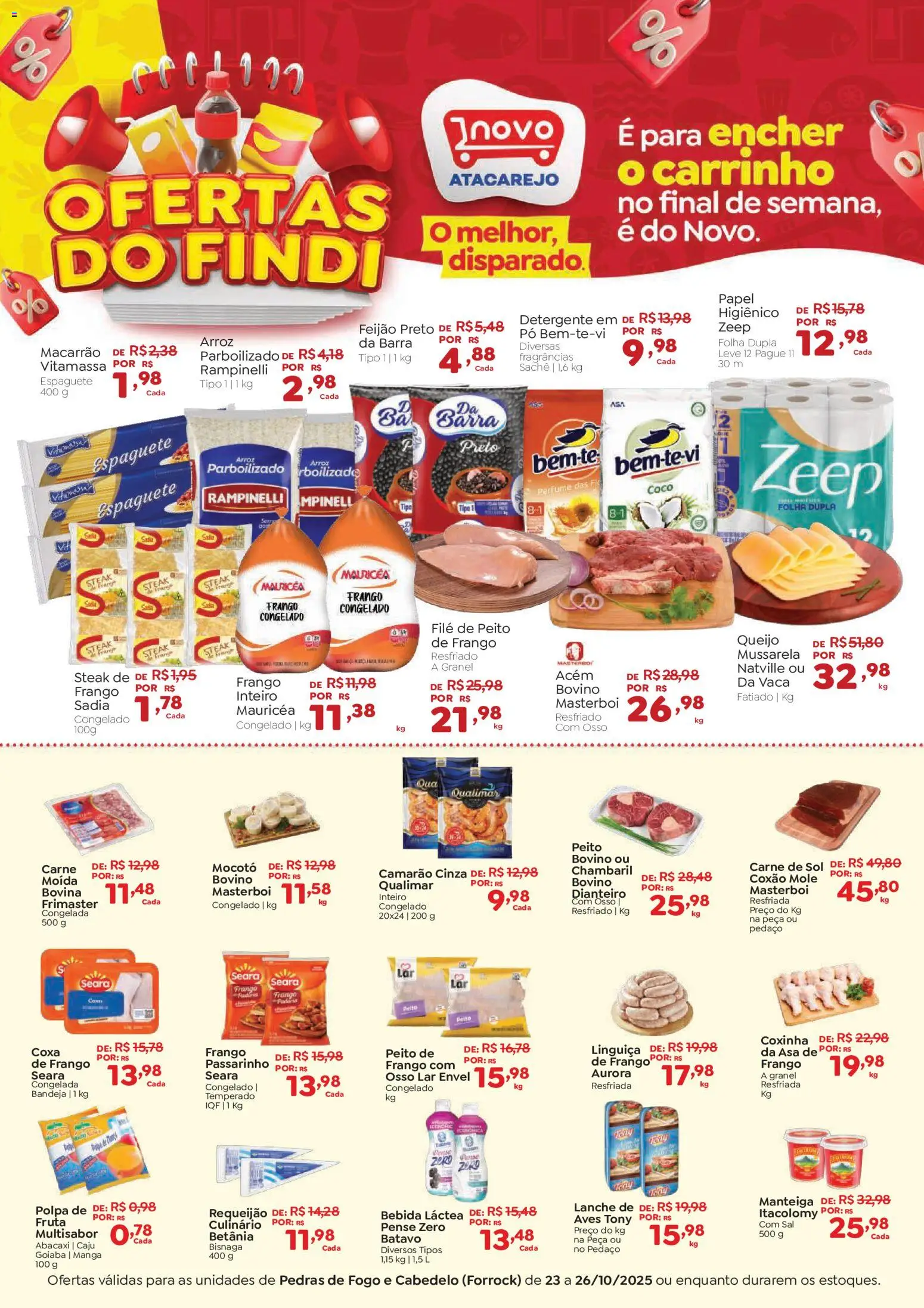 Novo Atacarejo - Ofertas FDS - página 1- válido a partir de 23/10/2025
