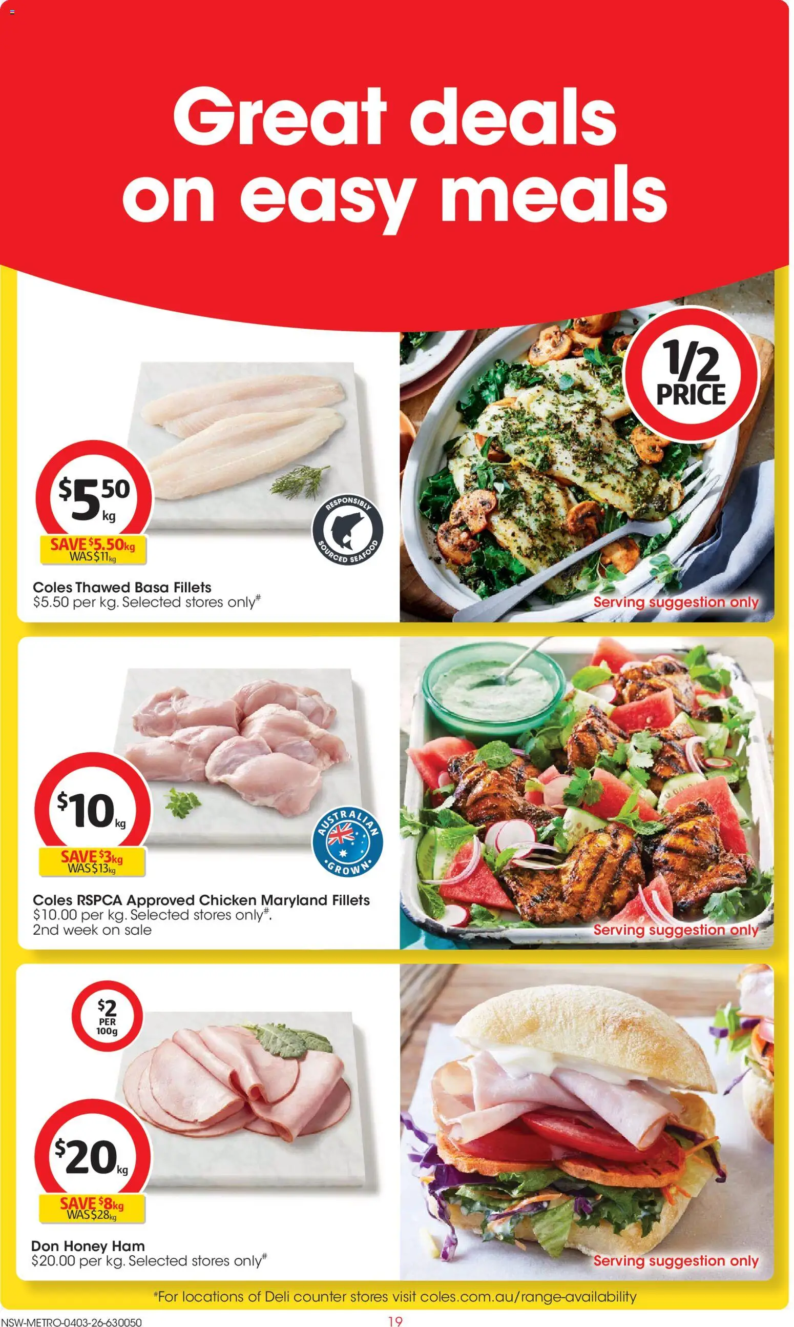 Coles catalogue  - page 19- valid from 04/03/2026