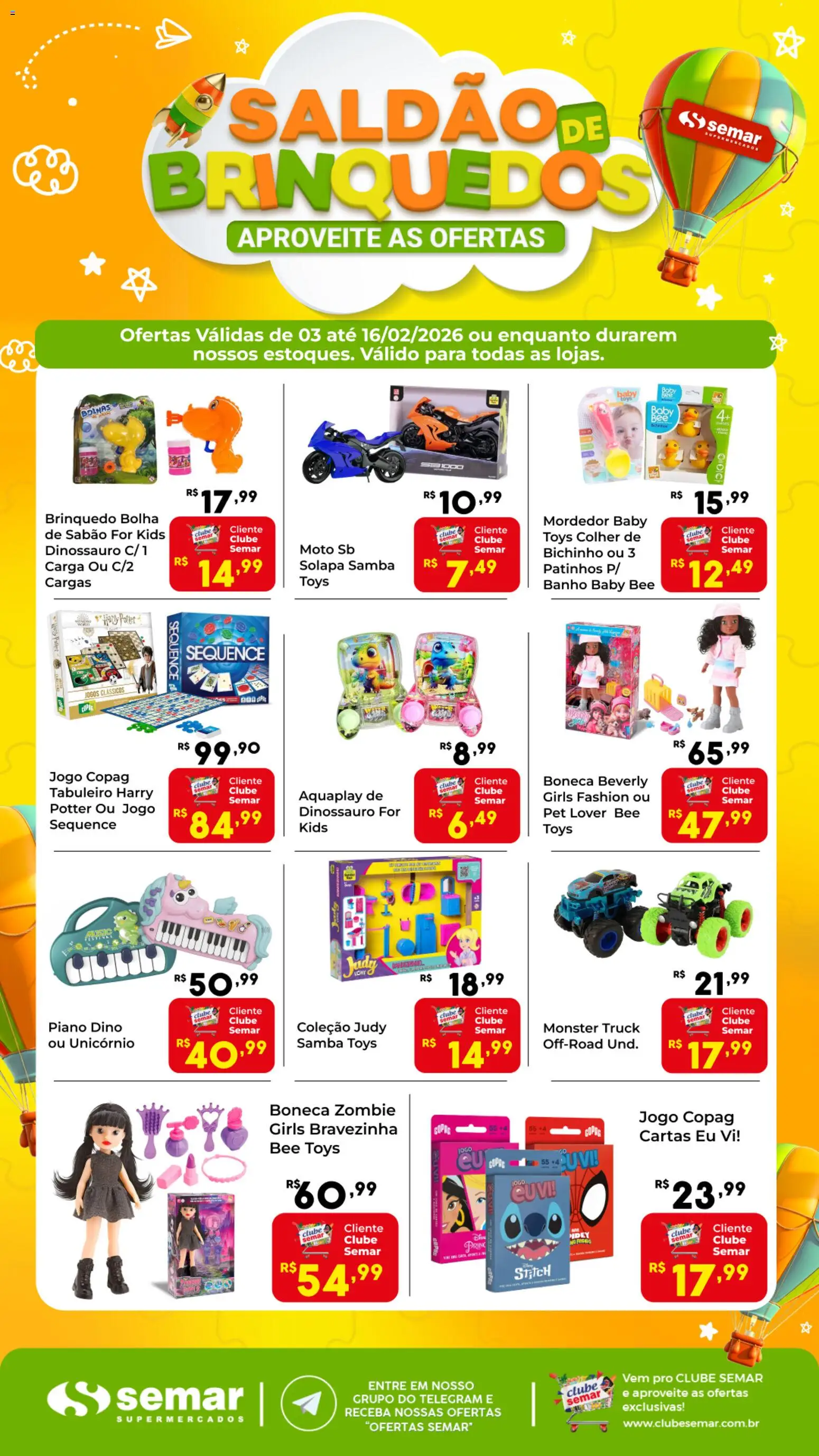 Semar Supermercado - Ofertas Saldão de Brinquedos - página 1- válido a partir de 03/02/2026
