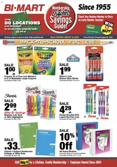 Preview Bi-Mart Back to School valid from 08/19/2025