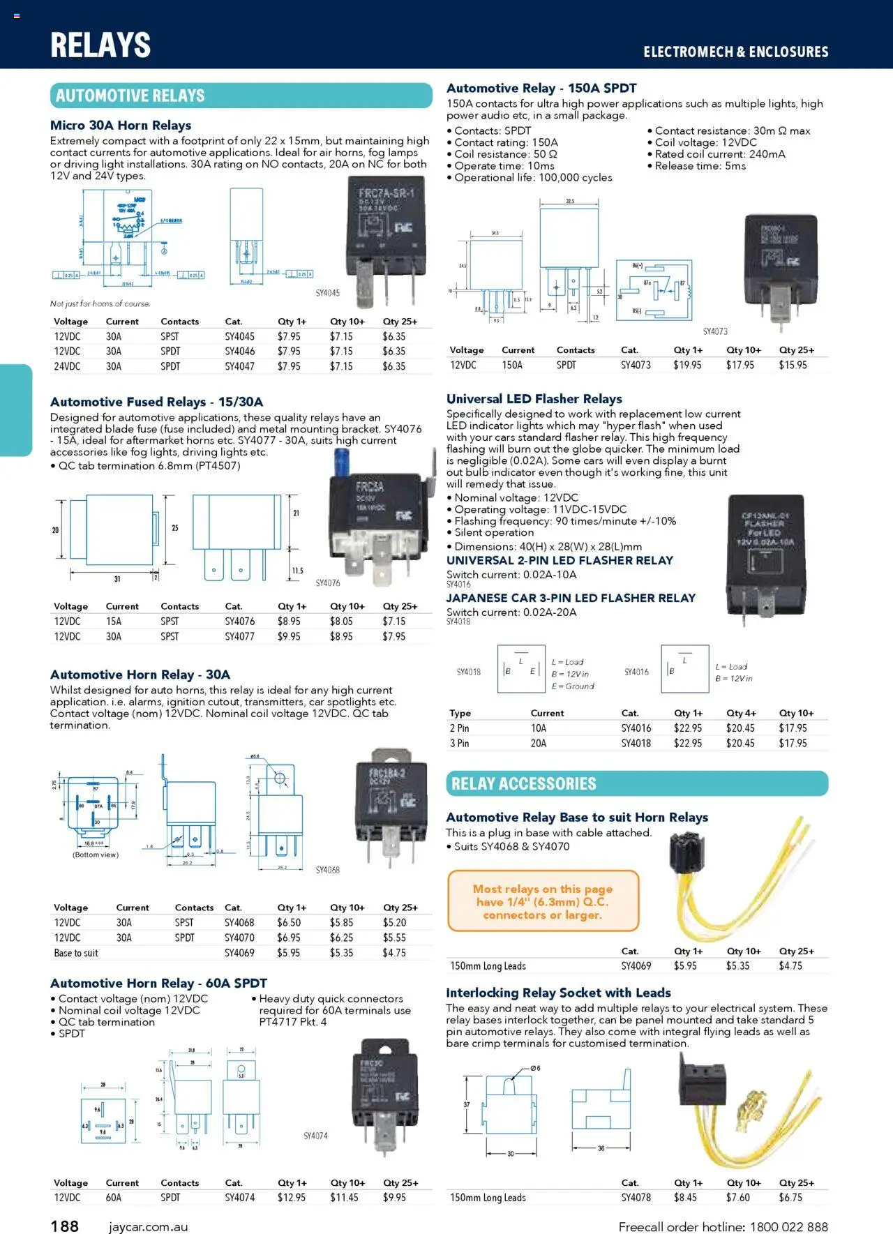 Jaycar Engineering & Scientific Catalogue 2025/2026  - page 188- valid from 09/07/2025