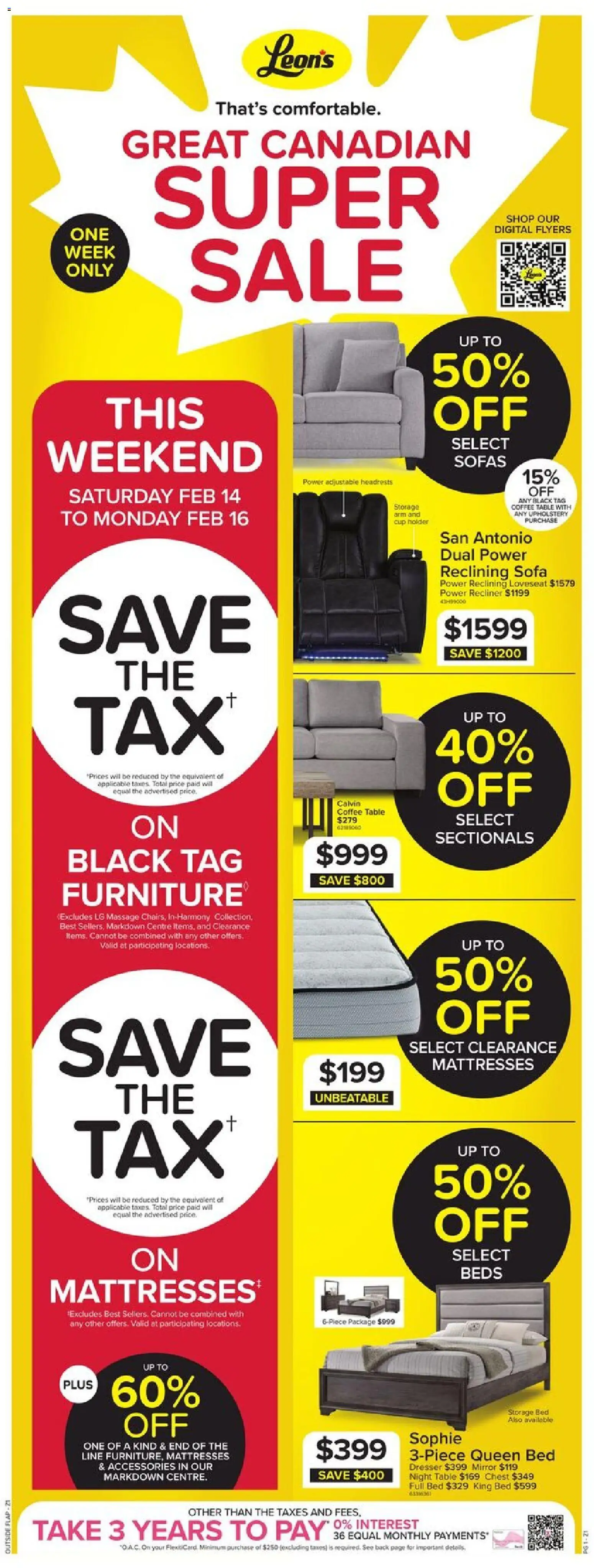 Leon's weekly flyer / circulaire - page 1- valid from Feb 12, 2026