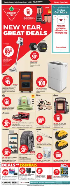 Preview Canadian Tire weekly flyer valid from Jan 1, 2026
