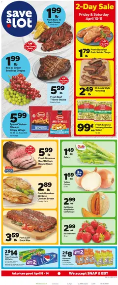 Preview Save a Lot Weekly Ad valid from 04/08/2026