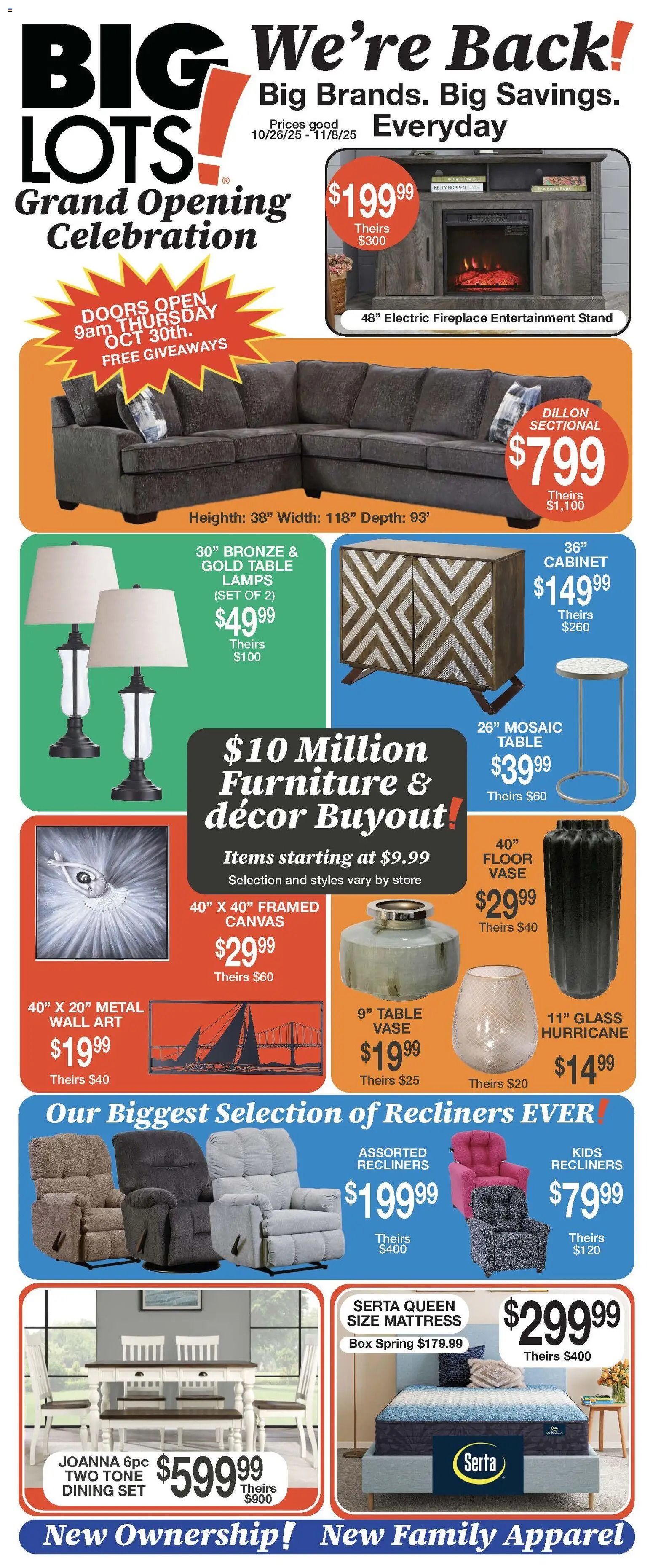Big Lots Grand Opening - page 1- valid from 10/26/2025