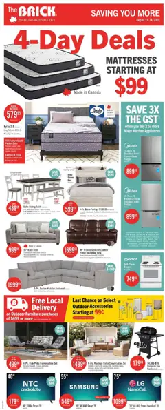 Preview The Brick weekly flyer / circulaire valid from Aug 15, 2025