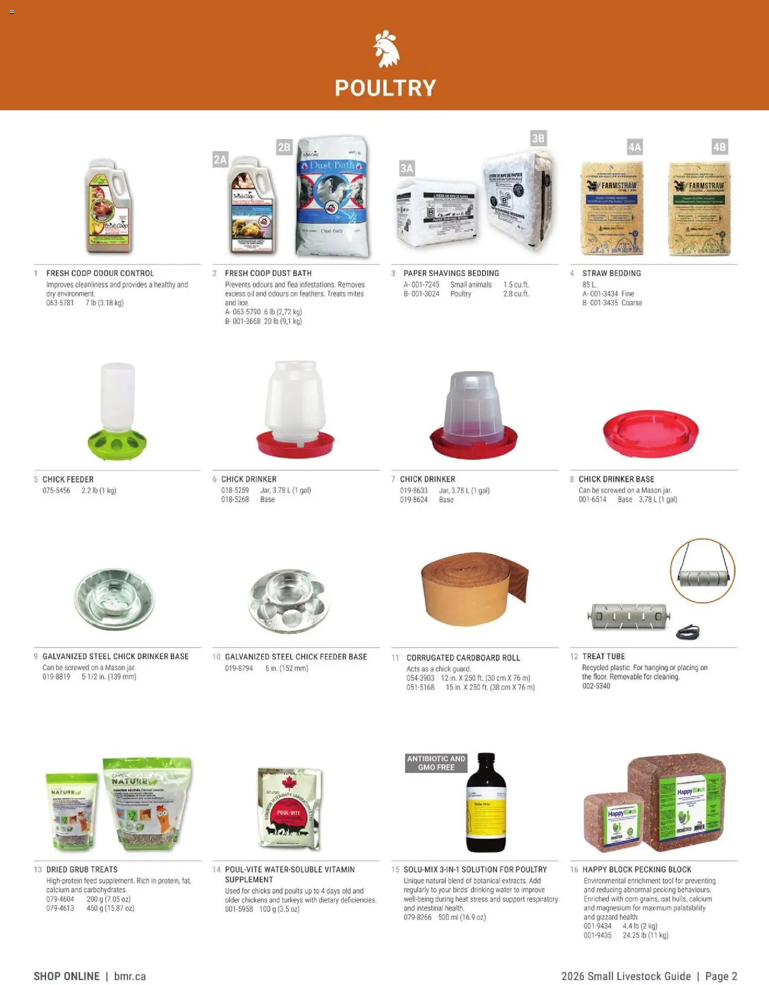 BMR - Agrizone - 2026 Small Livestock Guide - page 2- valid from Feb 6, 2026