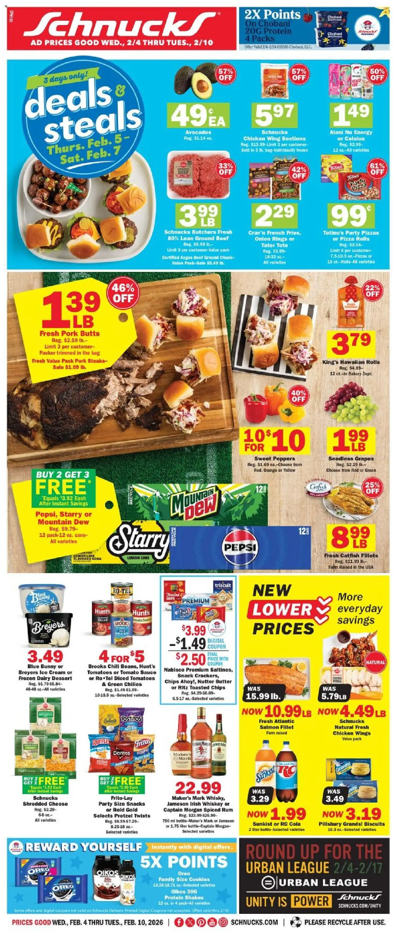 Schnucks Weekly Print Ad - IL - page 1- valid from 02/04/2026
