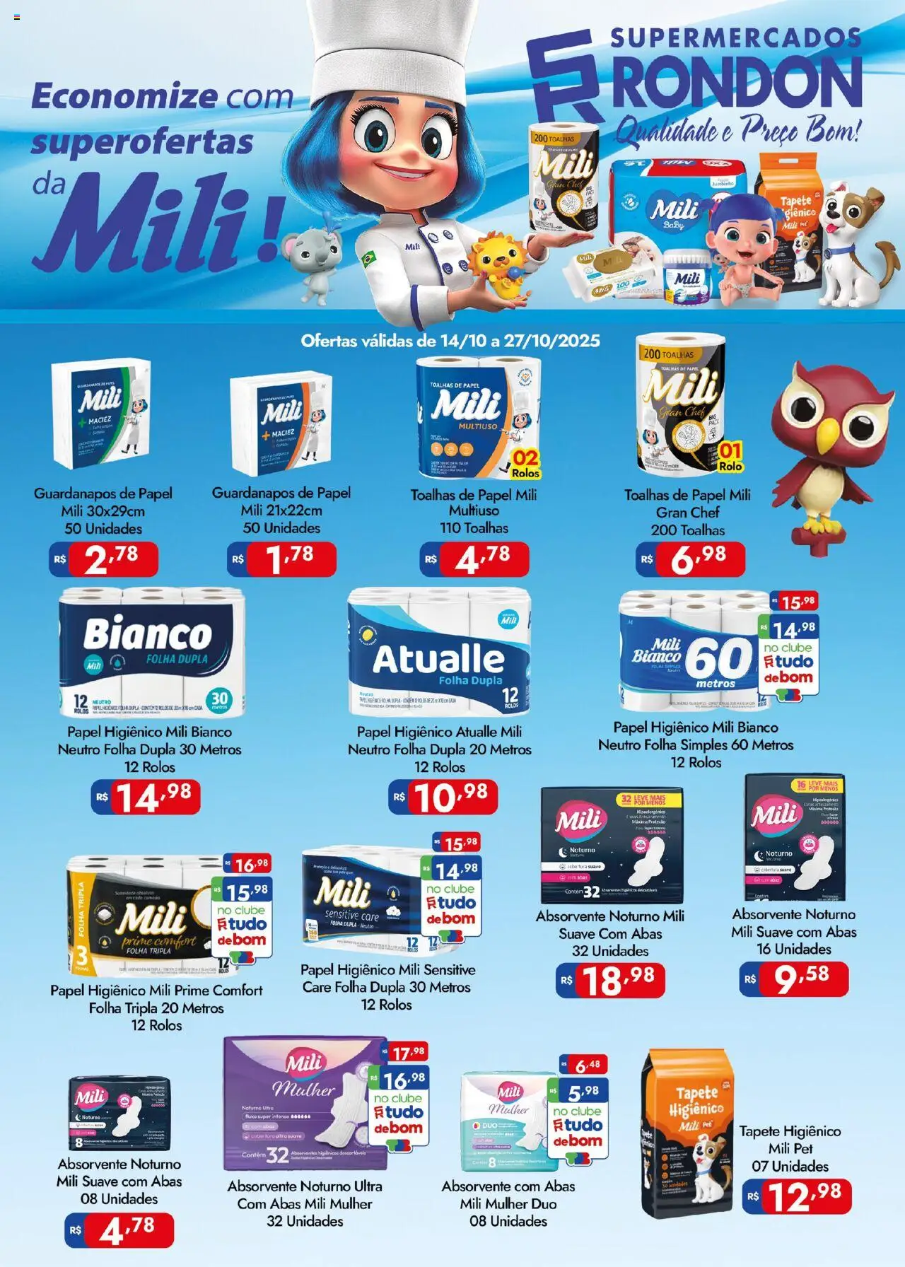 Supermercados Rondon - Ofertas Mili - página 1- válido a partir de 14/10/2025
