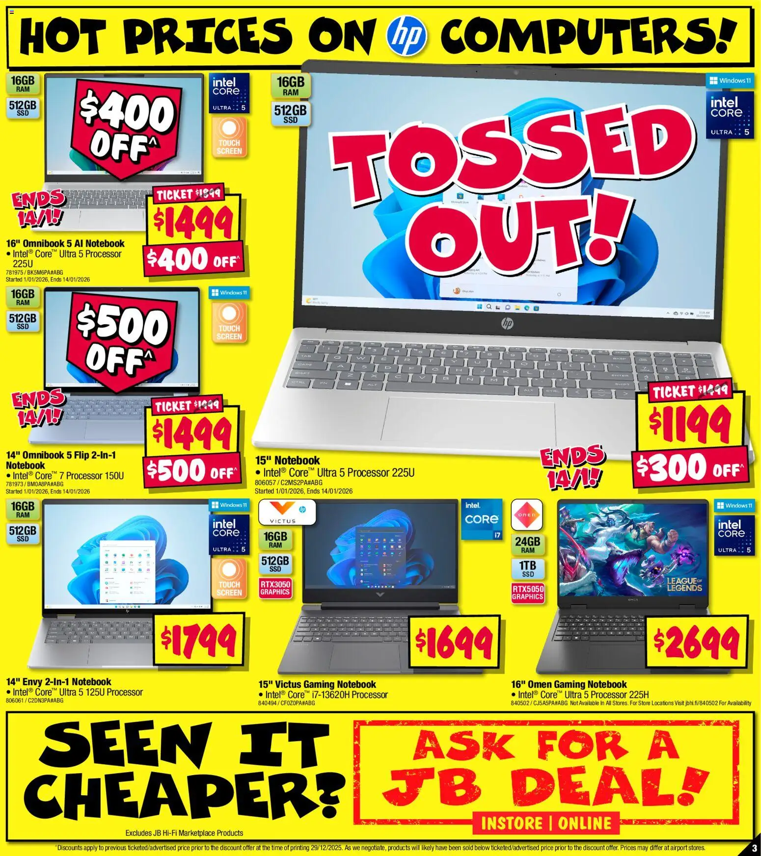 JB Hi-Fi - School time sellout on computers - page 3- valid from 08/01/2026