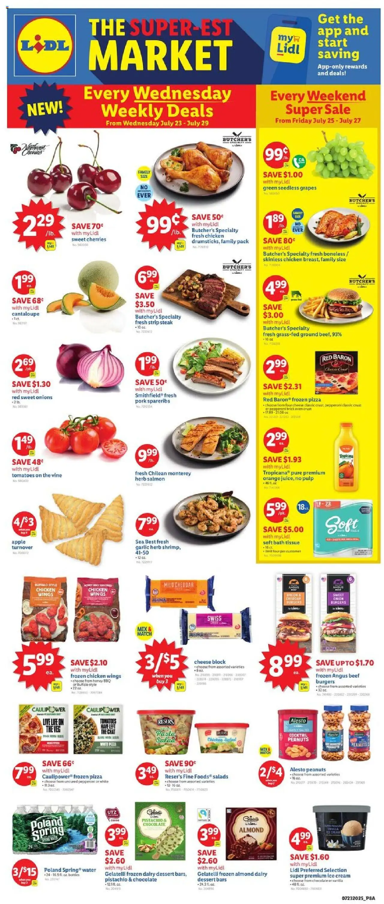 Lidl Weekly Ad - page 1- valid from 07/23/2025