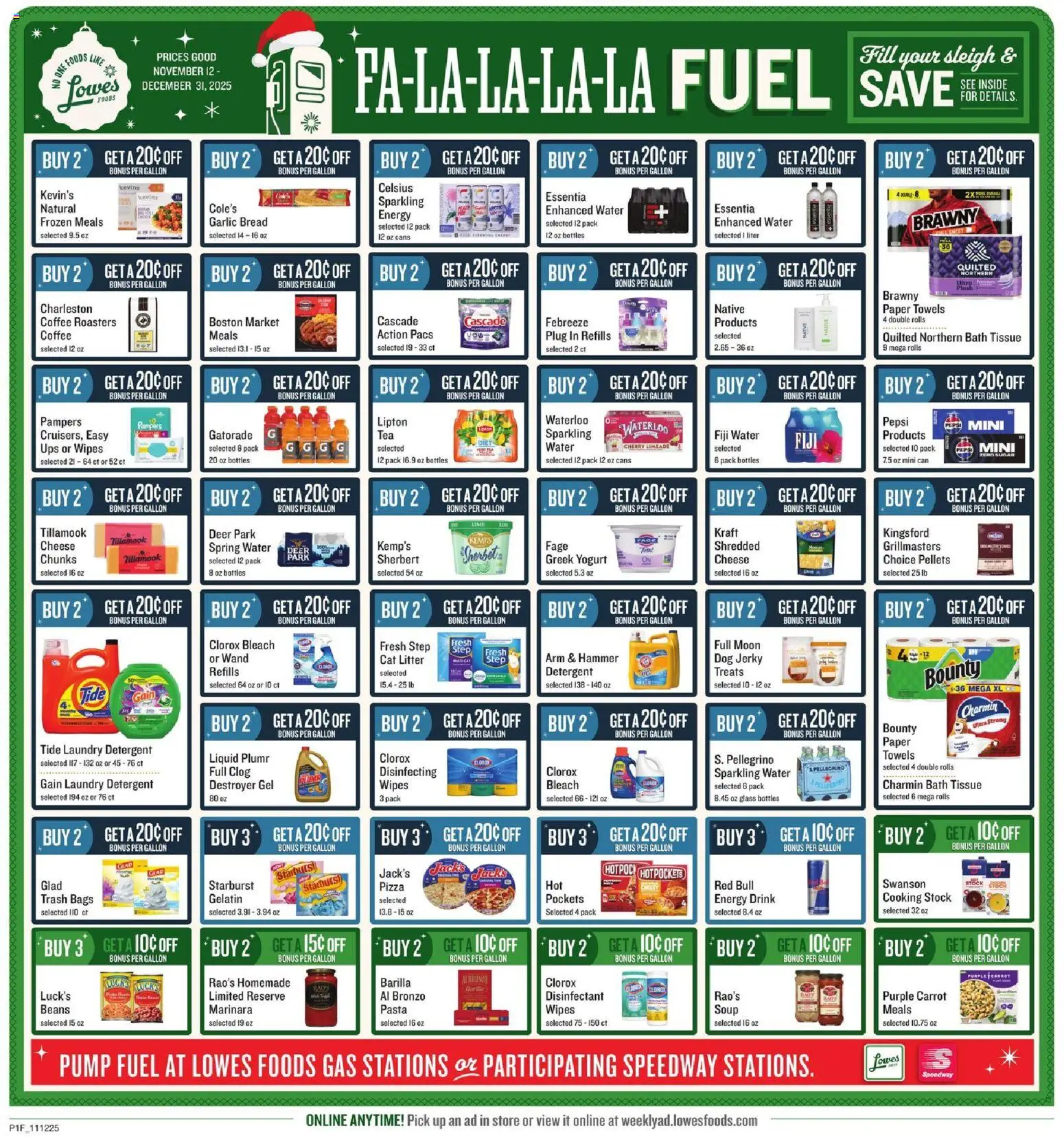 Lowes Foods Holiday Fuel - page 1- valid from 11/12/2025