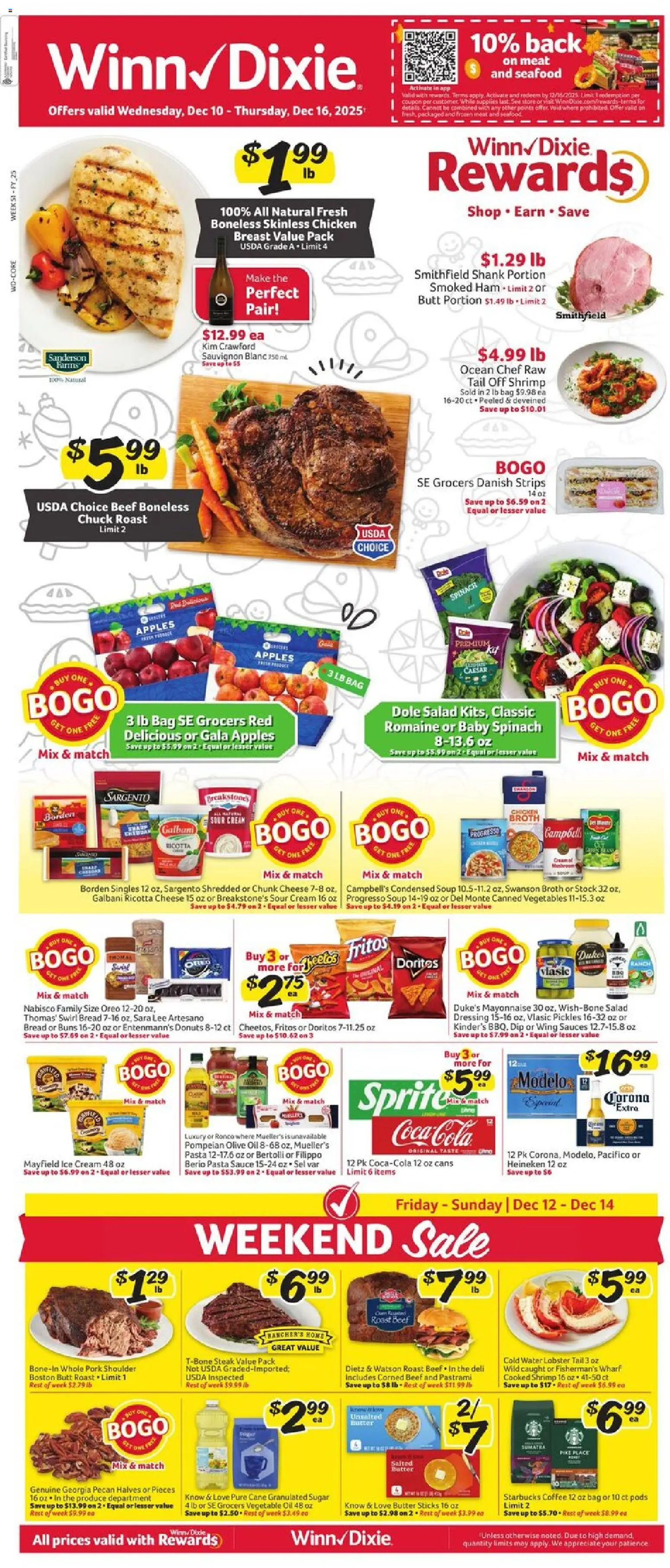Winn Dixie Weekly Circular - FL - page 1- valid from 12/10/2025