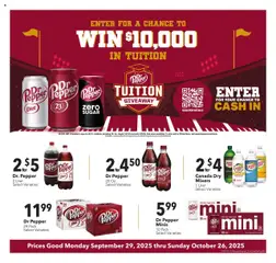 Preview Cash Wise Dr Pepper Tuition Giveaway valid from 09/29/2025