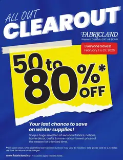 Preview Fabricland flyer / circulaire valid from Feb 1, 2026