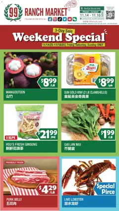 Preview 99 Ranch Market Weekend Special valid from 11/14/2025