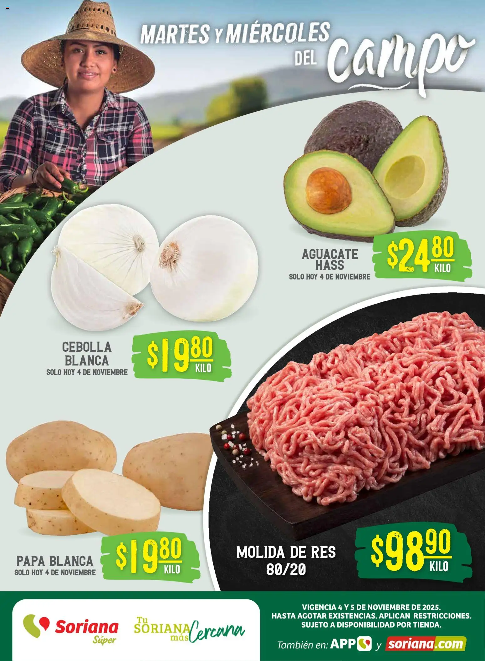 Soriana - Martes y Miércoles del Campo Súper: Nuevo León, Ciudad Victoria y Tampico - página 1- válido desde 04/11/2025