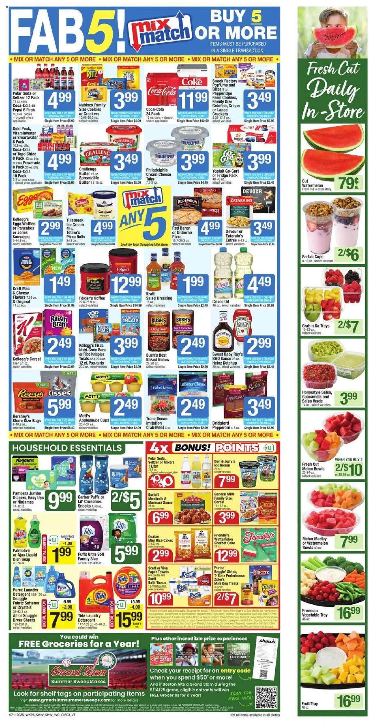 Shaw's Weekly Ad - VT - page 3- valid from 07/11/2025