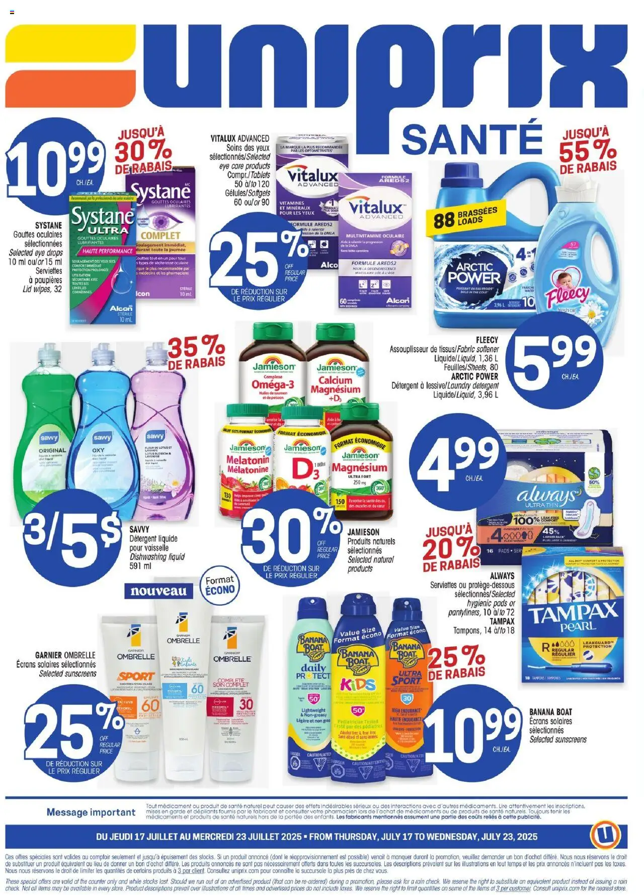 Uniprix - Uniprix Sante - page 4- valid from Jul 17, 2025
