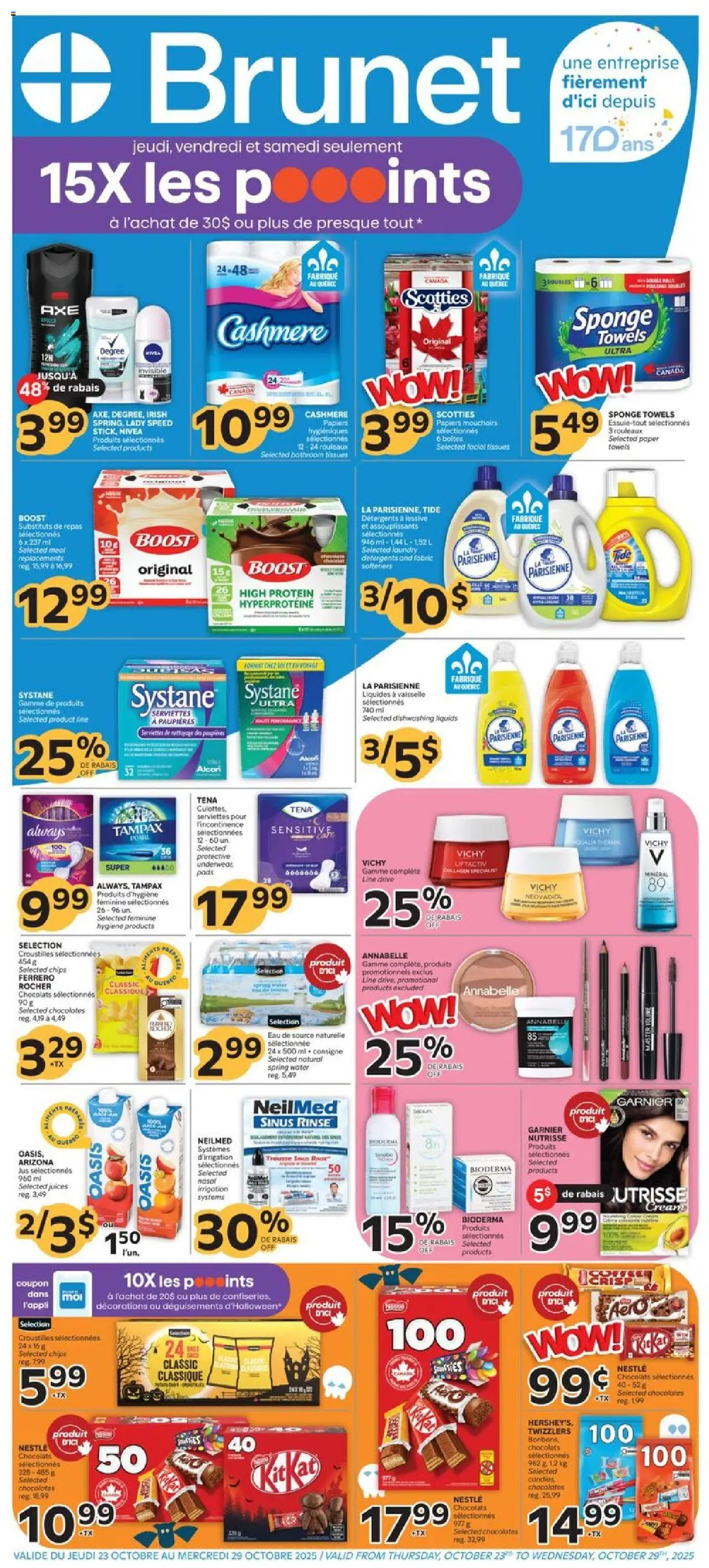 Brunet weekly flyer / circulaire - page 1- valid from Oct 23, 2025