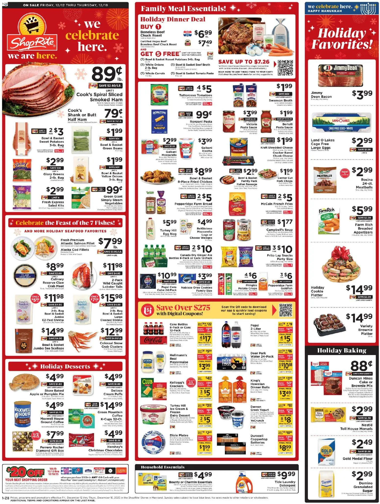 ShopRite Weekly Ad - page 1- valid from 12/12/2025