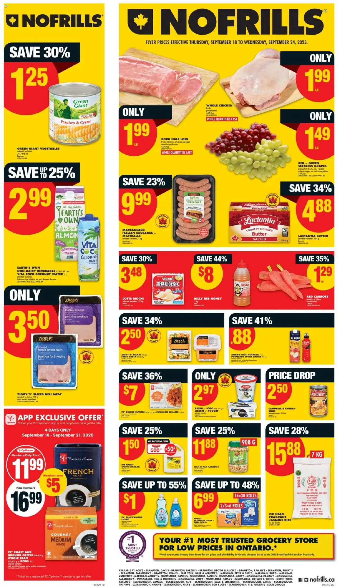 No Frills weekly flyer / circulaire - page 1- valid from Sep 18, 2025