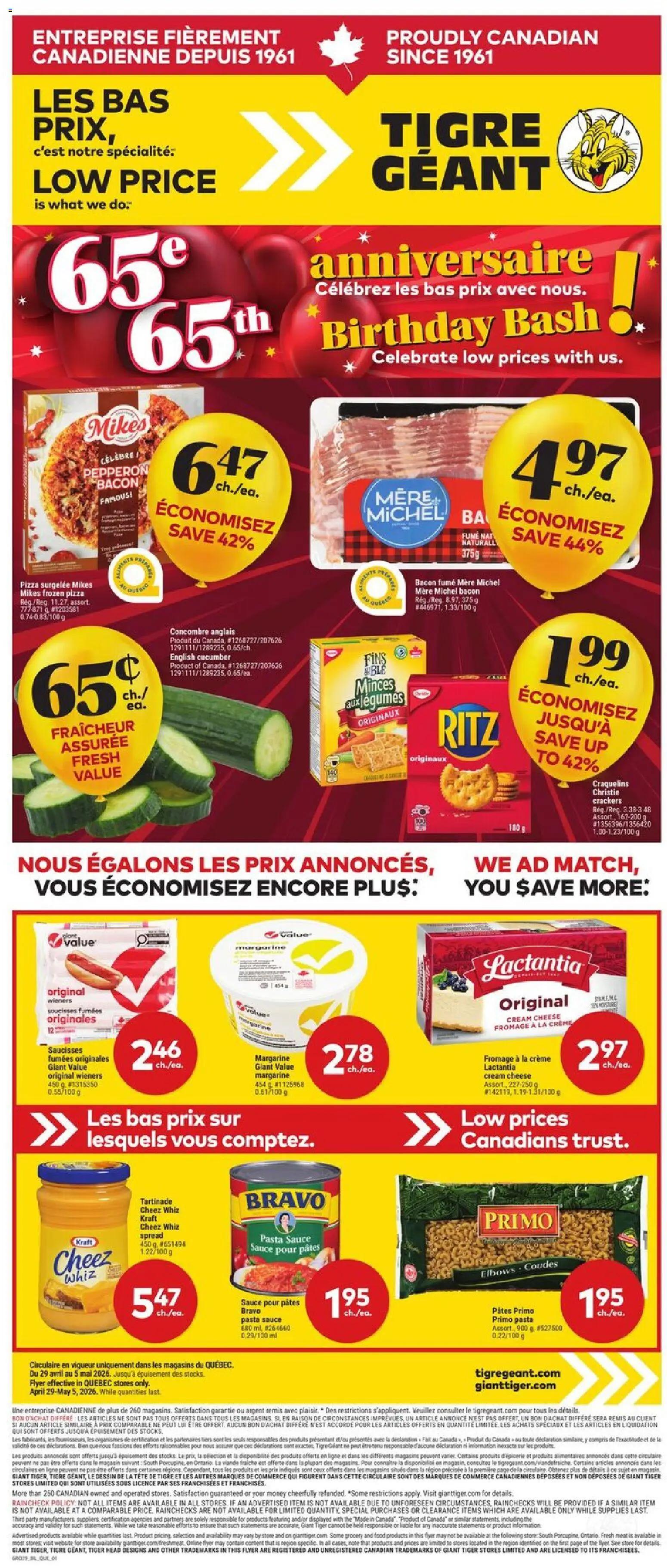 Giant Tiger weekly flyer / circulaire - page 1- valid from Apr 29, 2026